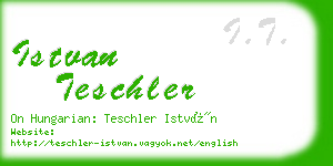 istvan teschler business card